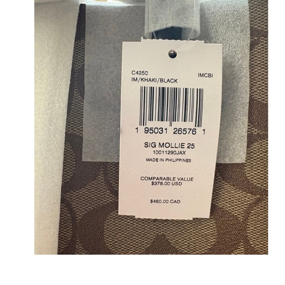 Coach Signature Canvas Mollie 25 Tote - Picture 3 of 5